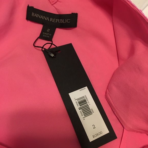 Bana Republic Pink Lace Trim Dress Size 2 - Picture 3 of 3